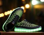 Cool Light Up Shoes , Lighted Tennis Shoes Facial Glowing Material Top