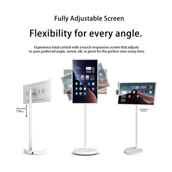 27 Inch LCD TV Standing 1920x1080 Resolution 350cd/m Brightness Wireless Display Smart Capacitive Touch Rechargeable Android