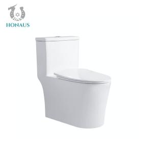 China Modern Siphonic Close Coupled Bathroom Toilet Bowl Inodorous Single Piece Commode on sale