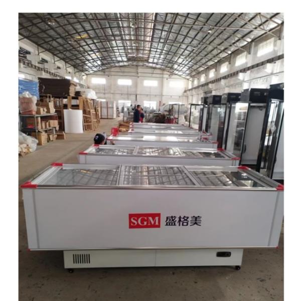 Digital Refrigerated Seafood Display Case Cabinet Galvanized Plate