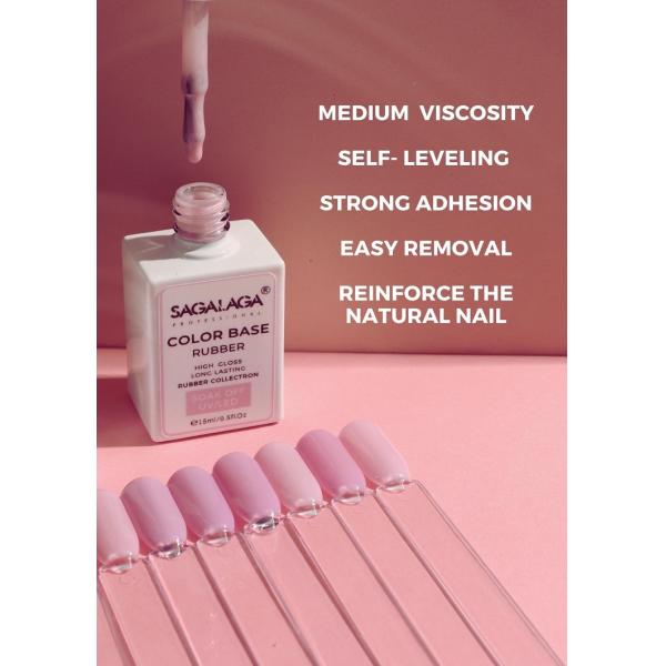 Strong Color Non Toxic With Flakes Et Hema Free Foil Rubber Top and Base Coat Gel Nails