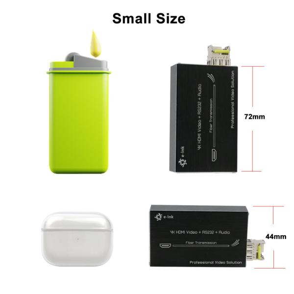 Mini 4K HDMI Fiber Extender with RS232 & External Audio