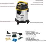 Industrial Wet Dry Vacuum Cleaners 85 CFM Airflow With 4.0 Peak HP Motor