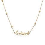 Synthetic CZ Womens Fashion Pendant Necklaces OEM Classic Initial Necklace