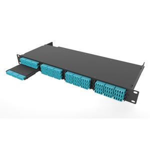Wholesale 1U 19&quot; MPO Rack Mount Fiber Optic Armored Cable Panel 96 144 Port Standard / Low Loss from china suppliers
