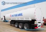 Trapezoid Mild Steel Q345 Tri-Axle Fuel Tanker Semi Trailer 50000 Liters
