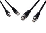 Black BNC Male To Male RF59 Cable Wiring Harness