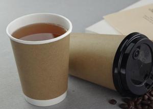 Wholesale 12oz Kraft To Go Paper Coffee Cups Suitable For Hot Foods Up To 220° Fahrenheit from china suppliers