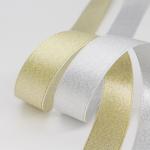 Spot gold and silver ribbon gifts, gold and silver silk woven ribbons, fresh