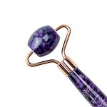 76.7g Purple Jade Beauty Roller Amethyst Jade Roller Gua Sha Set OEM