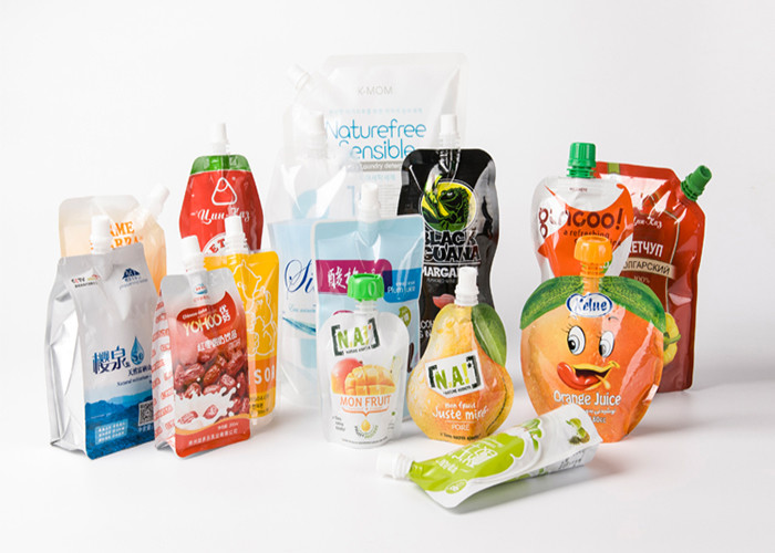 Special Shape Spout Pouch Packaging , 8oz / 12oz Plastic Drink Pouches For Juice