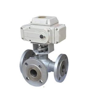 Wholesale Electric Actuator Flange Stainless Steel 3 Way Motorized Ball Valve from china suppliers