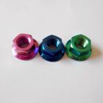 GR5 Titanium Motorcycle Parts Alloy Sprocket Nut M8 x 1.25mm Ti Flange Nut