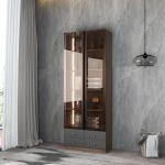 Aluminum Edge Large Wooden Bookcase Modern E1 Grade PB Melamine Filing Cabinet