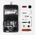 Portable Flower Printing Polyester Hanging Travel Makeup Bag