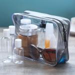 9*2.95*6.3in Zippered PVC Cosmetic Makeup Bag For Vacation