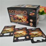 Go Rhino 3D Card Male Enhancement Pills Packing , Sex Pill Capsule Packing