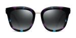 Black Purple Ladies Polarized Sunglasses Lens Metal Frames Size 53 23 148