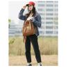 Buy cheap Brown Large Capacity Sport Drawstring Bag Canvas Material 30 * 42 * 14CM from wholesalers