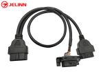 OBD2 OBDII Male to BMW OBD2 Female and OBD2 Female Splitter Y Cable