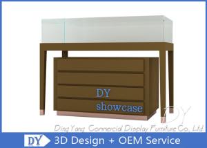Wholesale Wood Jewelry Store Pedestal Showcase / Jewelry Counter Fixture from china suppliers