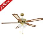 Hotel 52 Inch MDF Blade Ceiling Fan with 100% Copper Motor and Fancy Decorative