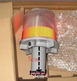 Solar Led Beacon Light Blinking Amber LED Strobe Warning Light Traffic Cone Light
