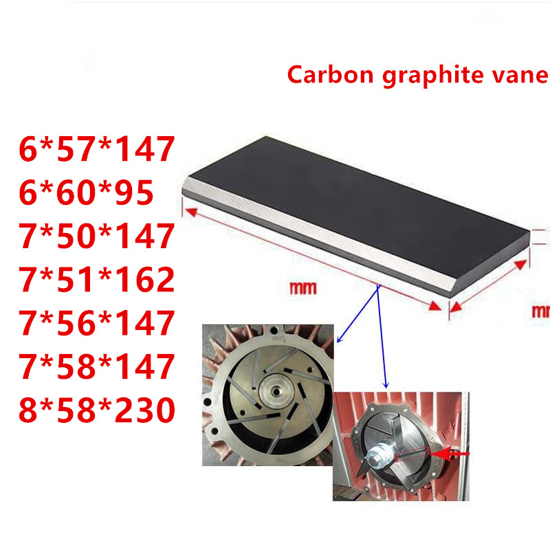 Graphite Blade for Pump Vacuum 225 Vane Vacuum Pump Rotor and Blades Carbon Vane