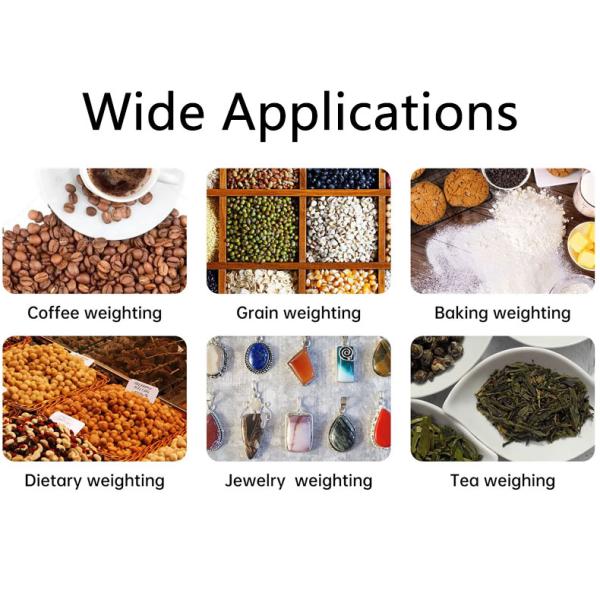 LCD Screen 39*15mm Rectangle 3000g 0.1g Digital Coffee Scale for Convenient Kitchen Food Measurement