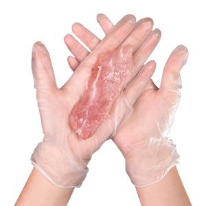 Wholesale Transparent Disposable Vinyl Gloves Labor Protection Anti Acid PVC Elastic Gloves from china suppliers