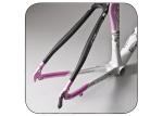 46cm / 49cm Girls Bike Frame , Smooth Welding Carbon Fiber Road Bike Frame