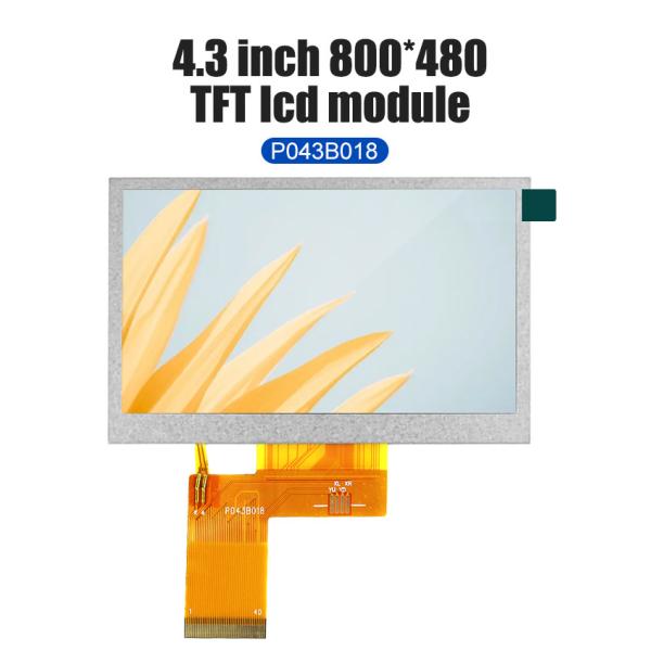 Polcd 24 Bit RGB Lcd 4.3 Inch 800x480 TFT LCD Display 53.86mm Industrial