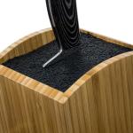 Long Lifespan Bamboo Knife Holder Natural Color LFGB SGS Certificate