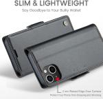 QLTYPRI Wallet Cover for iPhone 13/14, [RFID-blocking] credit card slot holder