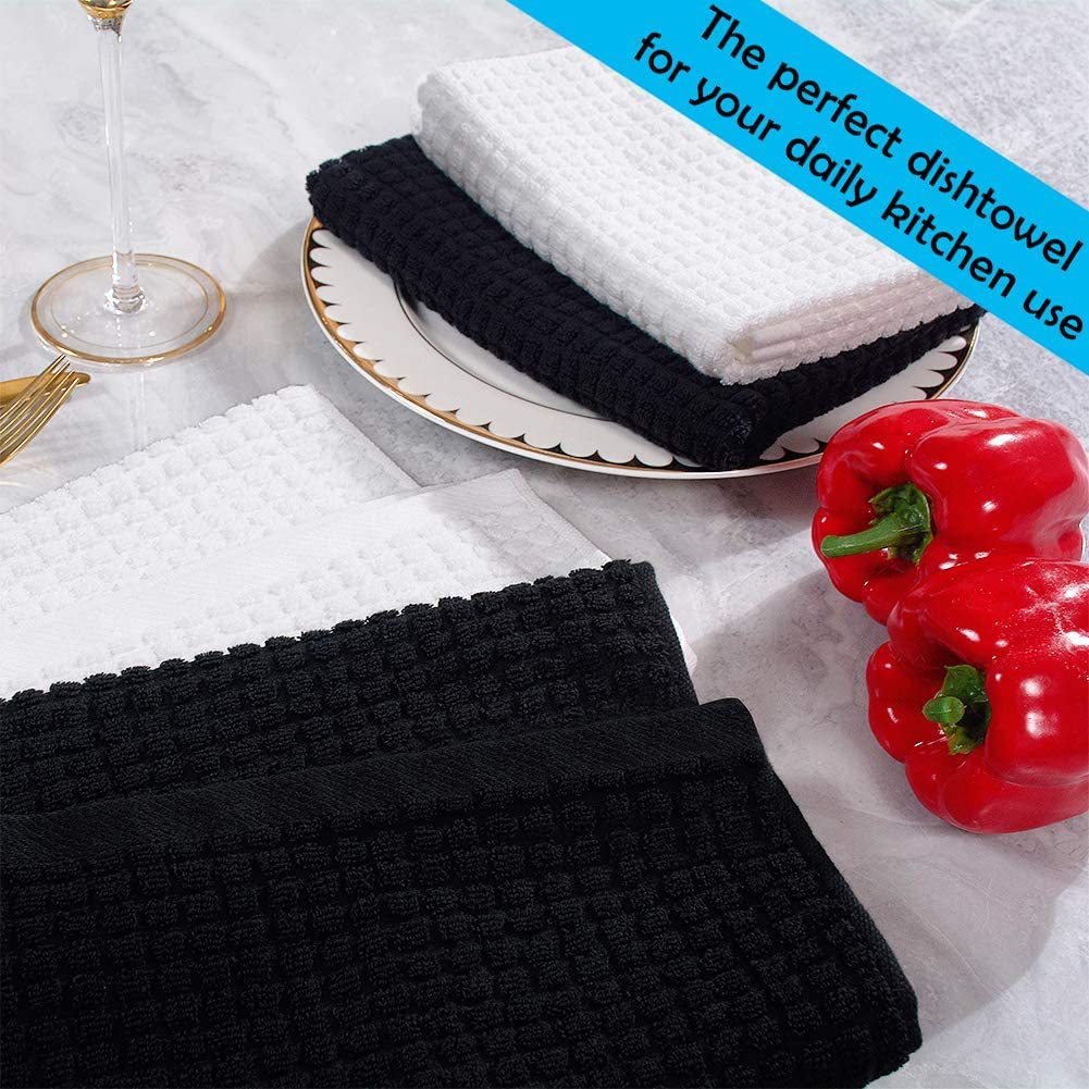Waffle Square Towel for Dishwashing Soft Non-Stick No Color Loss Pineapple Hair Towel