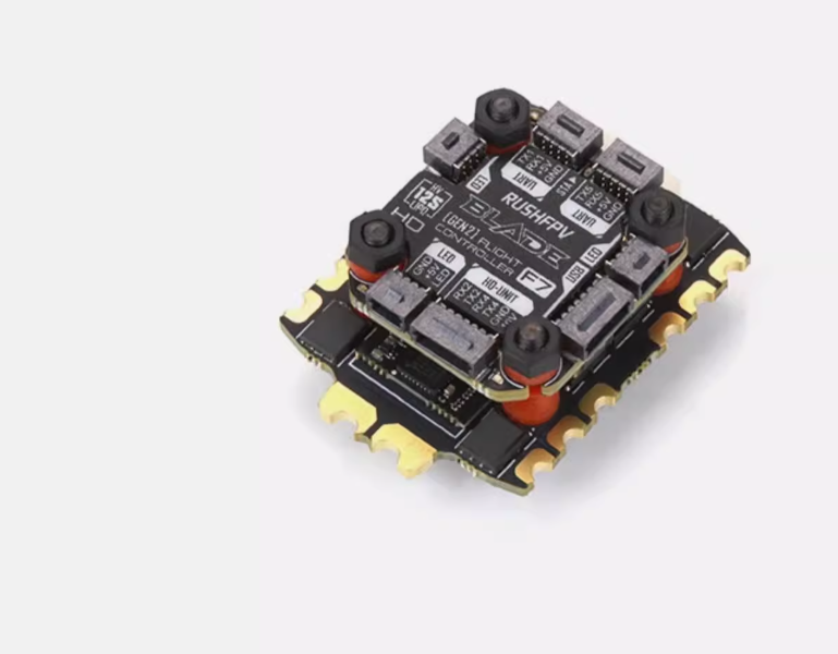 RUSHFPV RUSH BLADE F722 Mini Flight Controller Analog / Digital W/ AM32 4in1 60A ESC Stack 20x20mm for RC FPV Racing Drone