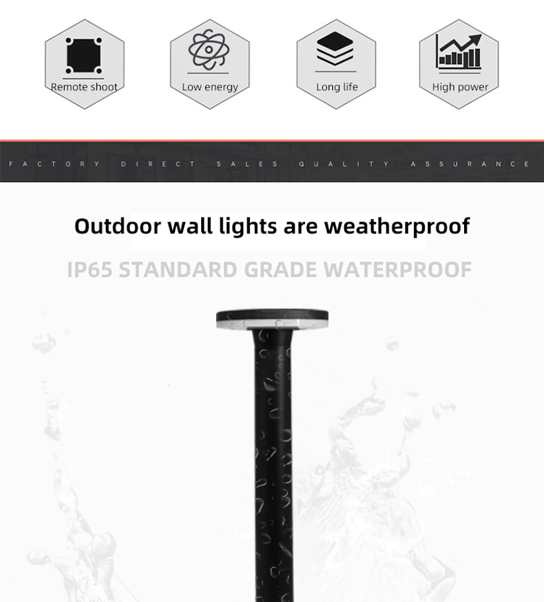 Decorative Lawn Solar Lights Bulbs E27 Patio Yard Lawn 265x600mm