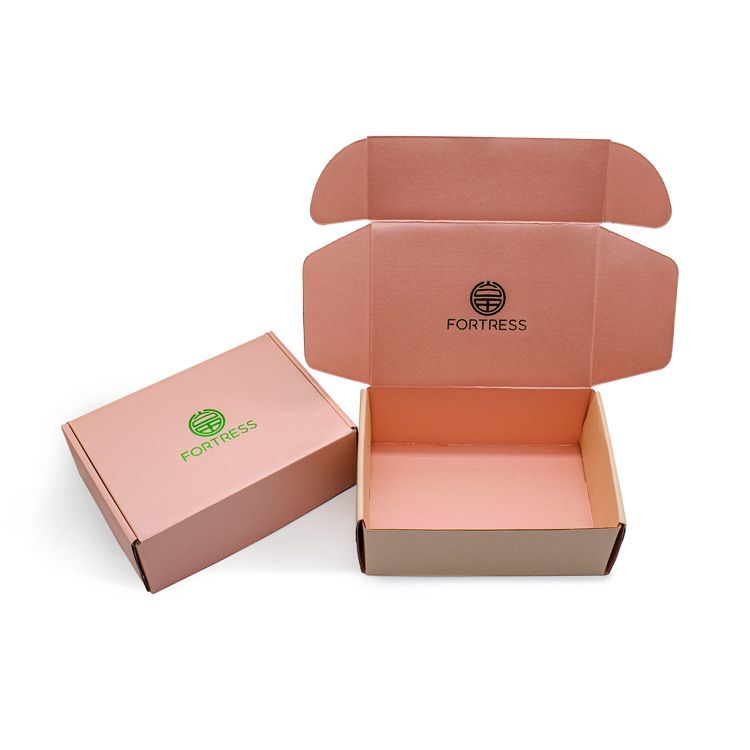 Custom Stock Premium Color Printing Folding Pink Paper Cardboard Corrugated Clothes/Dessert/Cosmetic/Food/Fruit Packaging Packing Carton Gift Shipping Box