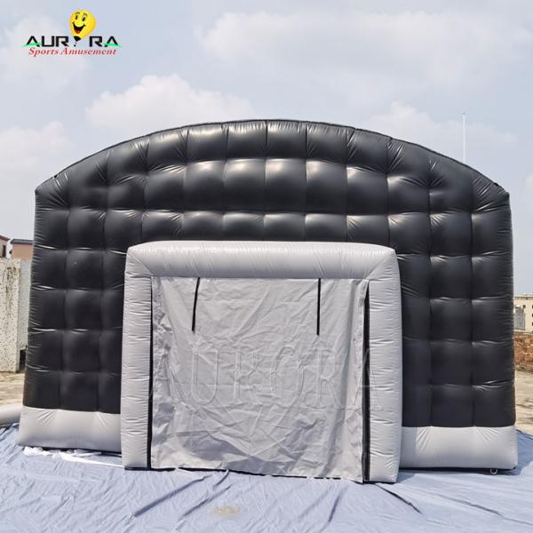 Black color Mobile Inflatable Nightclub Tent Blow Up Disco Tent CE EN14960