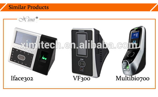 Iface800 face recognition time attendance with fingerprint reader 4.3inch touch color screen with back up battery