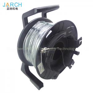 China Fiber Optic Retractable Electric Cable Reel Heavy Duty Single Mode With ODC Connector on sale