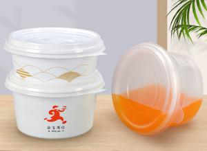 China Holding Fast Food Round Thermoformed Disposable Soup Bowls With Lid on sale