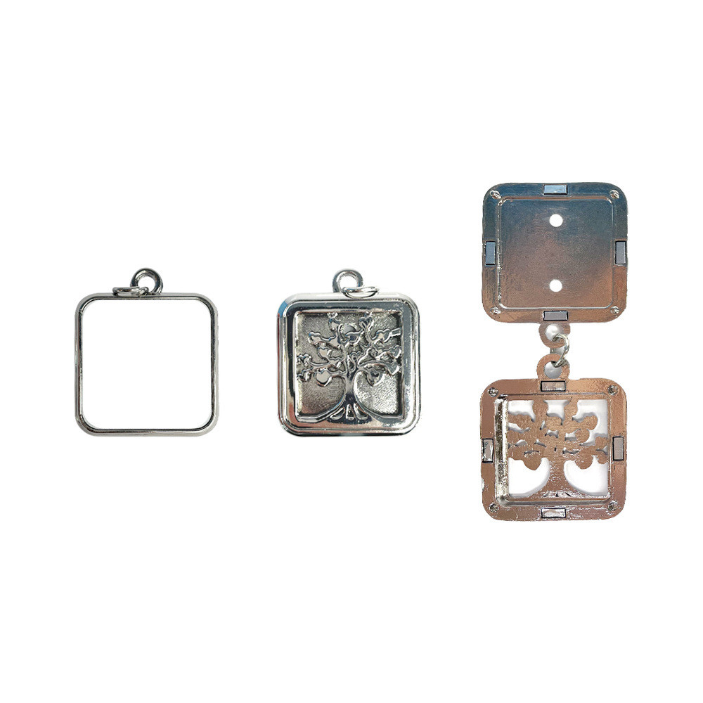 Sublimation Aromatic Metal Keychain Sublimation Personalized Photo Printing Keyring With Scented Discs