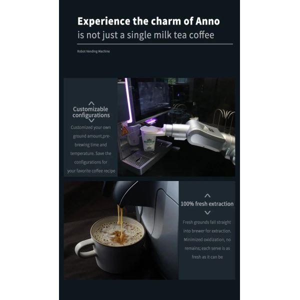 Automatic Coffee Robot Barista with Customizable Recipes