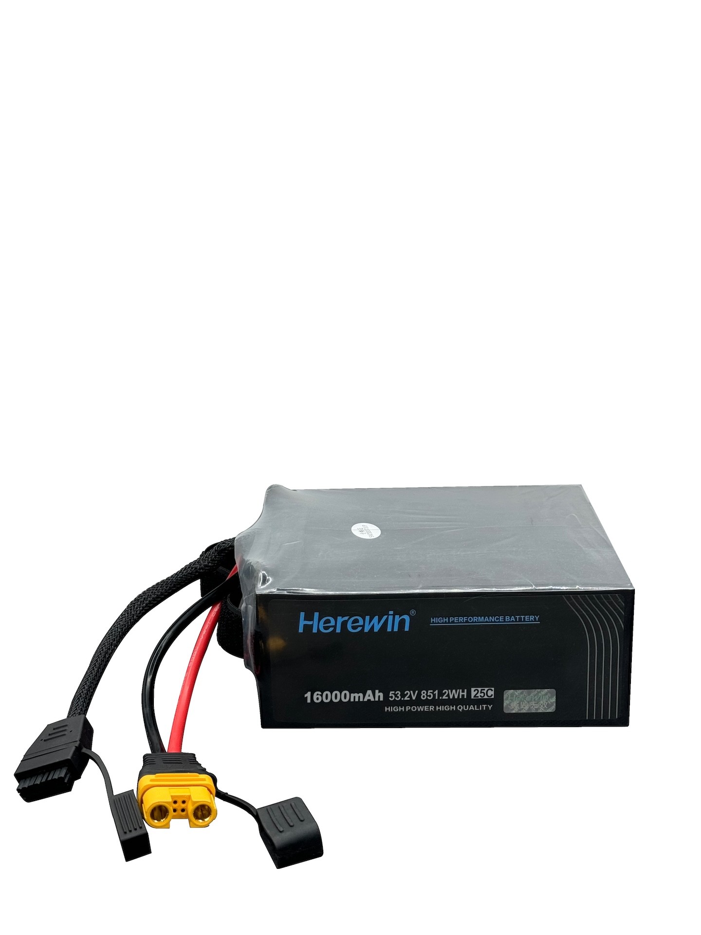 14S1P 16Ah 53.2V Soft Pack Drone Battery 25C Discharge Rate 16000mAh