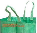Outdoor Large Capacity Garden Gallon Waterproof Green Lawn PE Woven Waste Bags,