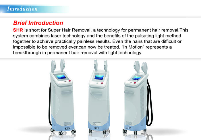 SHR IPL hair removal machine pain free equipment for beauty salon