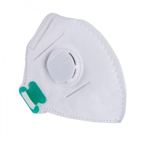 Quality White Anti Dust Asbestos Removal Foldable Face Mask Respirator With Valve CE Certified for sale