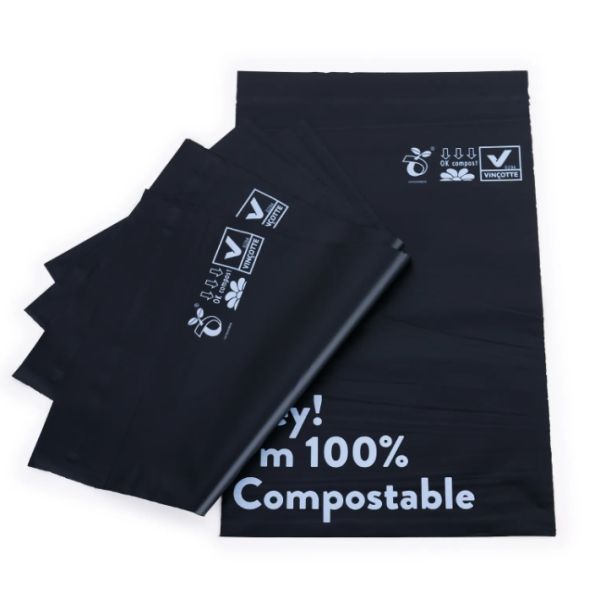 Custom Logo Black Poly Mailers Compostable For Express Shipping