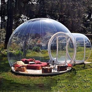 China Lightweight Inflatable Geodesic Dome Tent With Frameless Bay Window on sale